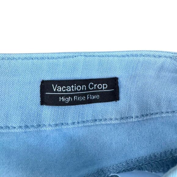 NWT Sanctuary Women's Vacation Crop High Rise Flare Leg Pants in Blue Size 18W - Picture 6 of 8